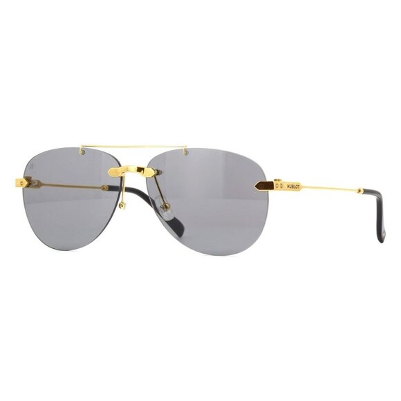 New HUBLOT Gold Rimless Aviator H058 120 GYF Sunglasses Women - Picture 1 of 4